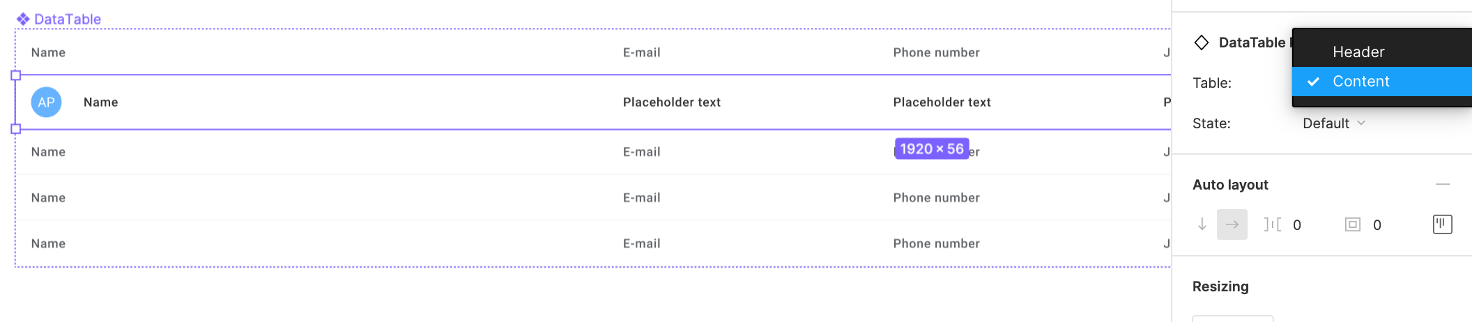 How to create complex data tables in Figma