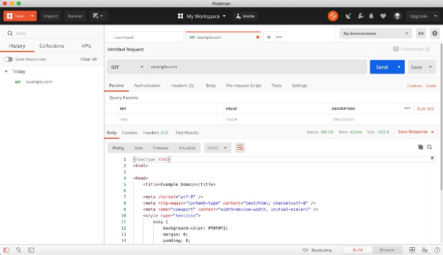 postman web api