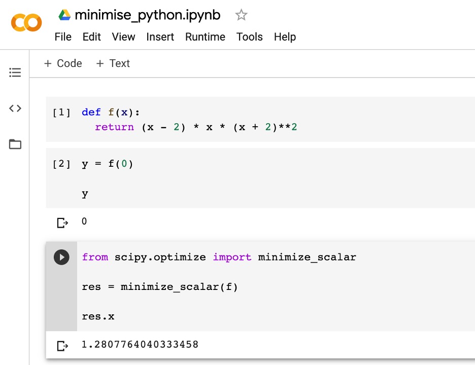 optimize function in Python-4