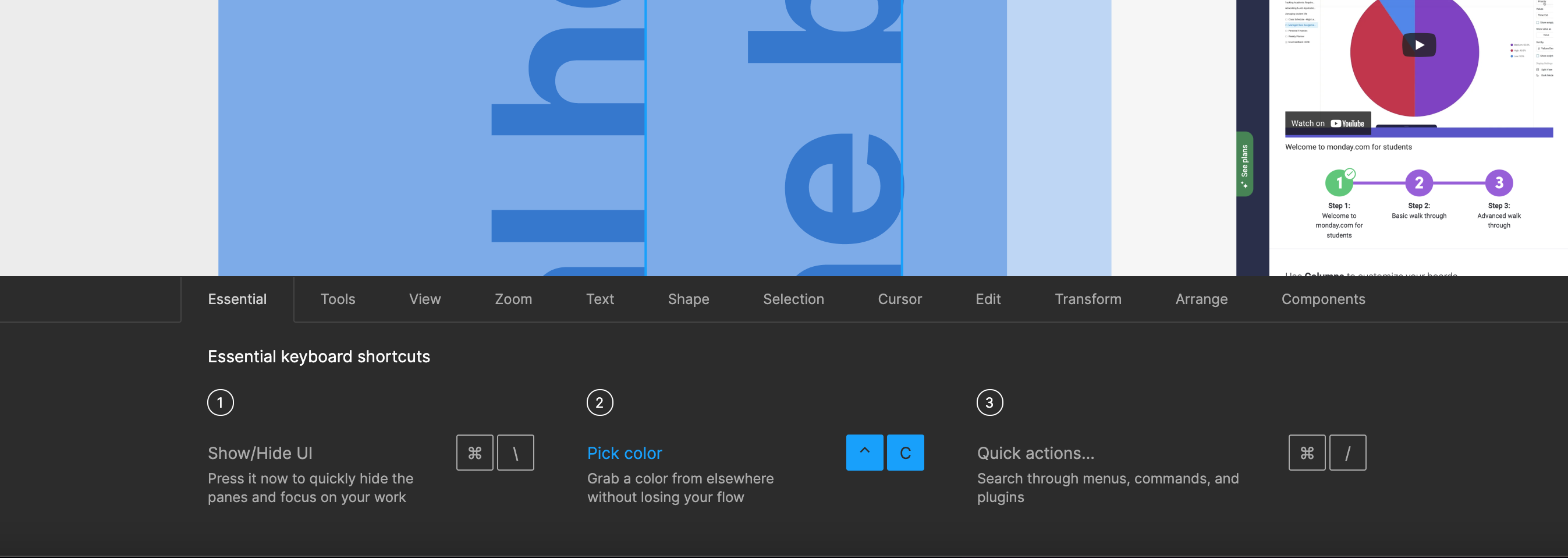 Figma - Keyboard shortcuts