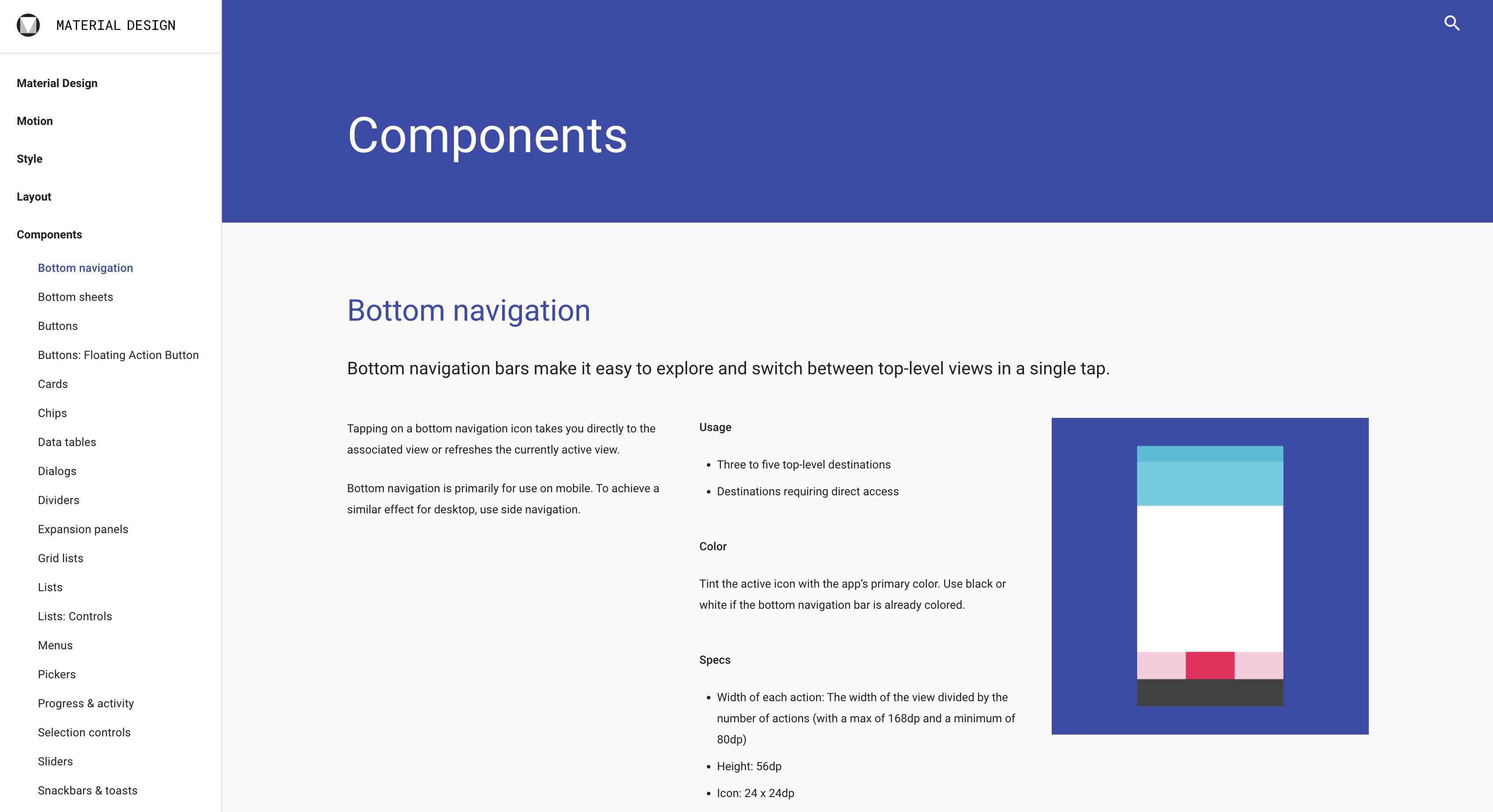 Material Design guidelines