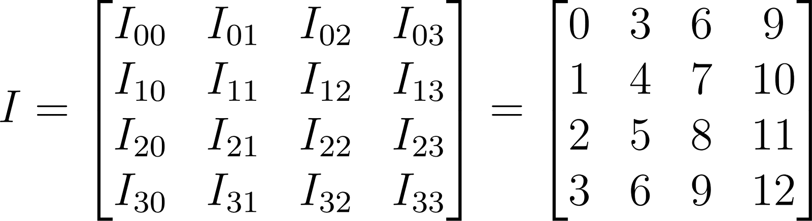 Matrix values