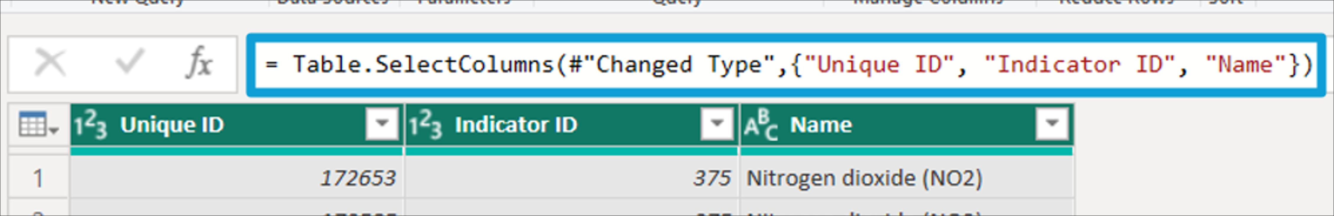 transformation.SelectColumns function