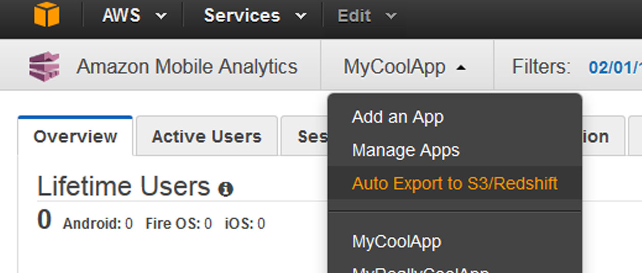 Amazon mobile analytics