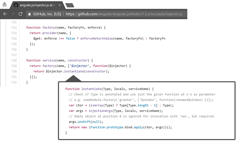 factory and service function