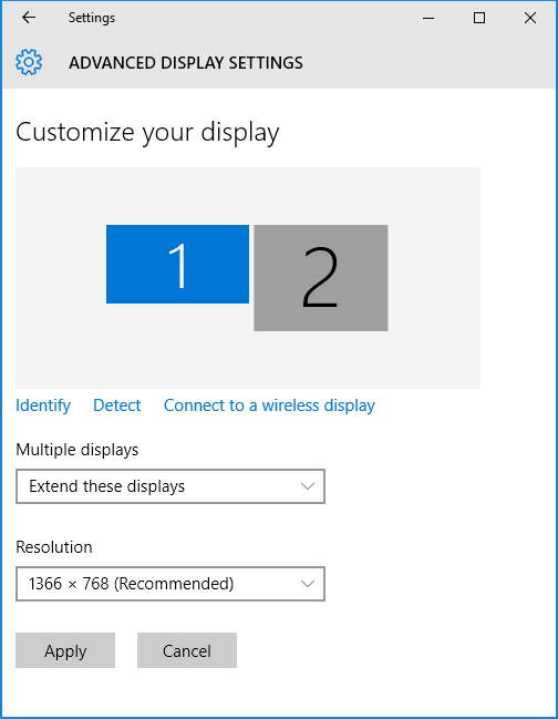 the code was tested on computer with two monitors