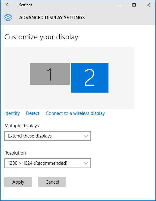 code was tested on computer with two monitors