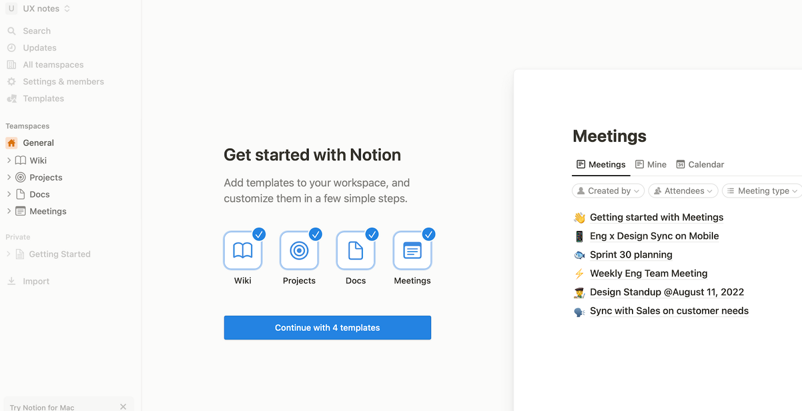 Notion UX Writing - Example