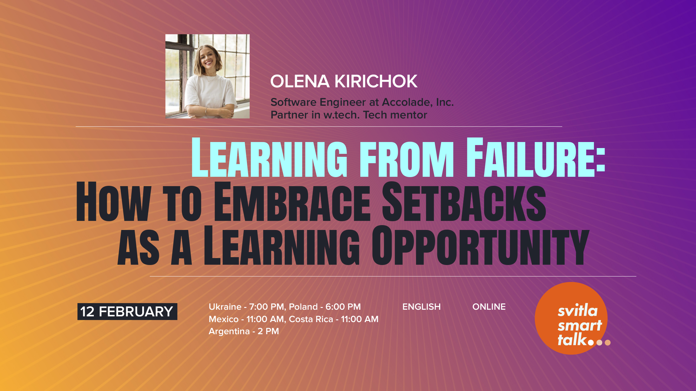 Svitla Smart Talk. Learning from Failure: How to Embrace Setbacks as a Learning Opportunity