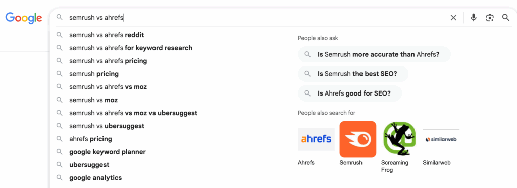 Google search example