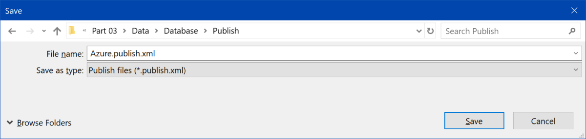 Publish Database