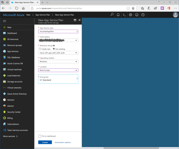 App Service plan